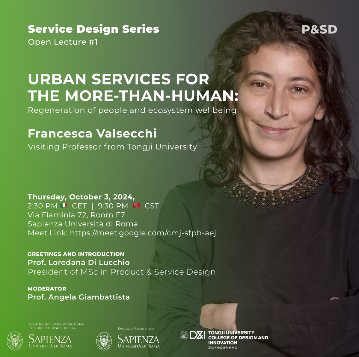 Open Lecture della Prof.ssa Francesca Valsecchi|giovedì 03 ottobre 2024 - h14:30 | CdLM in Product and Service Design