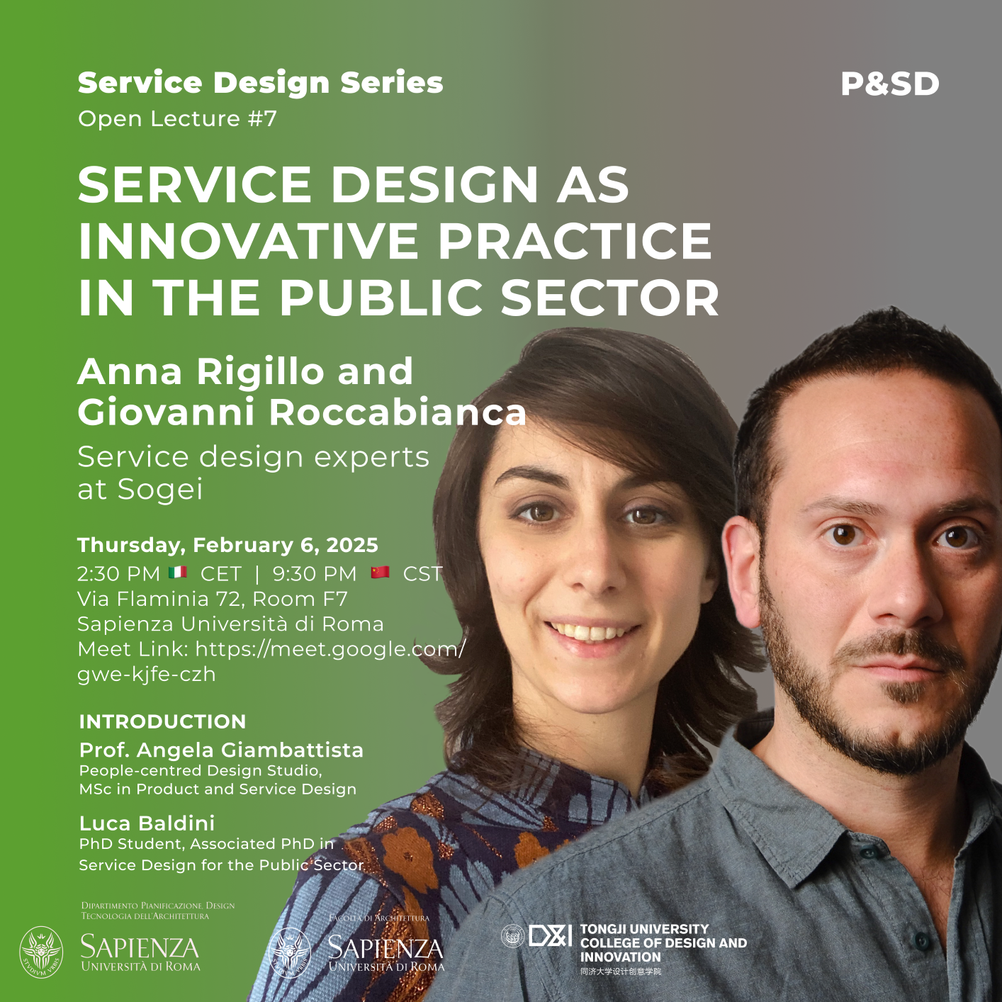 Ultima Open Lecture del ciclo di seminari Service Design Series | Anna Rigillo e Giovanni Roccabianca