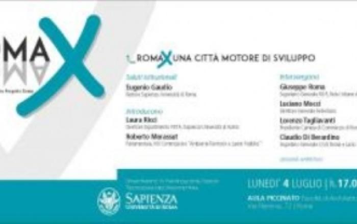 1° Seminario del Laboratorio Progetto Roma dal titolo " Roma. Per una Città motore di sviluppo"