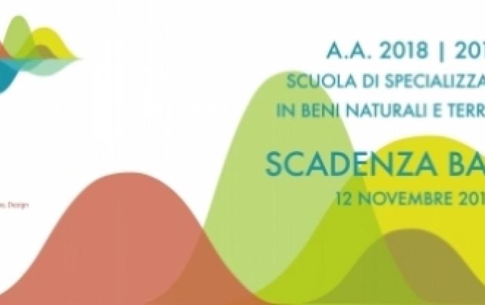  Bando relativo alla prova di accesso alla Scuola di specializzazione in Beni Naturali e Territoriali.