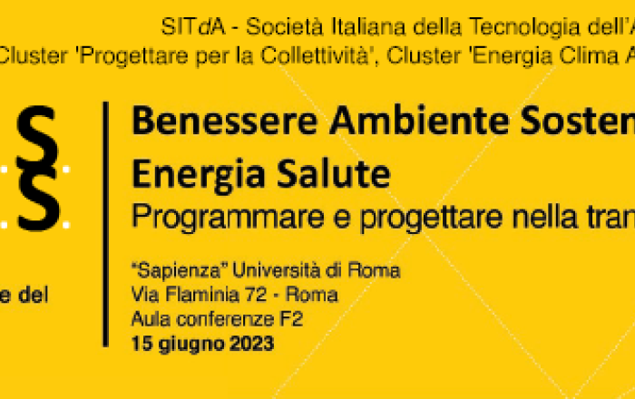 Seminario di presentazione del Volume "BASES. Benessere Ambiente Sostenibilità Energia Salute", a cura di T.Ferrante e F.Tucci