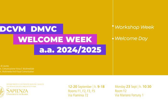 DCVM welcome day e welcome week 2024/2025