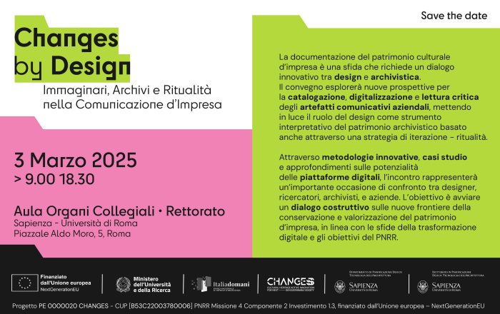Convegno "Changes by Design. Immaginari, Archivi e Ritualità nella Comunicazione d’Impresa"