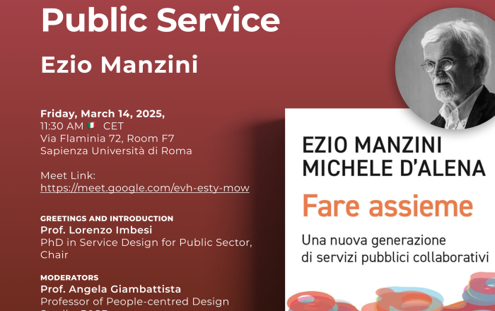 Open Lecture Ezio Manzini - 14 Marzo 2025