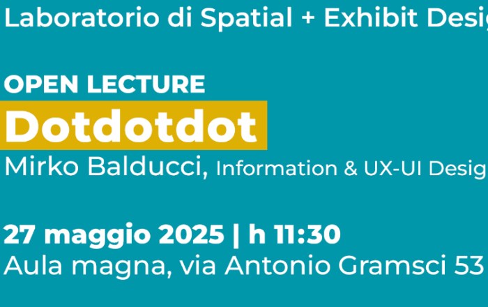 Conferenza Mirko Balducci | Studio Dotdotdot - 27 Maggio 2025